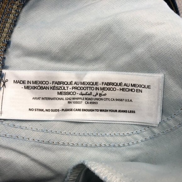 Ariat Womens Rebar Jeans Size 18WL Raven Straight Leg Blue Denim Cargo Casual - Picture 14 of 16